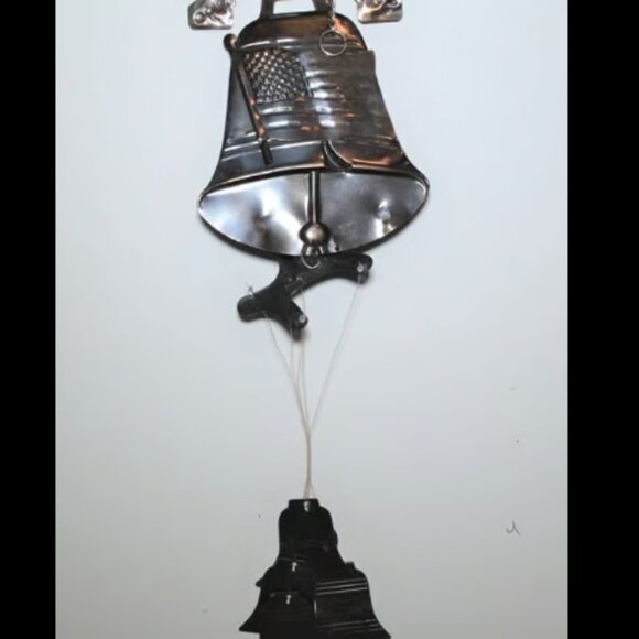 Liberty Bell Windchimes Metal With Box 1975 Home Decor Outdoor Decor - Picture 1 of 6